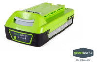24 Volt Battery+Charger Greenworks Ensenble Chargeur + Batterie