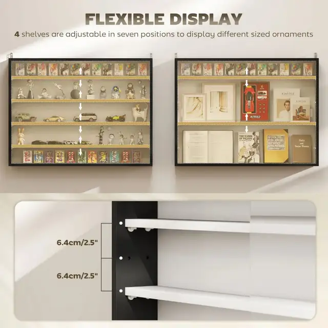 Glass curio 5-Tier Display Cabinet, Shot Glass Display Case in Hutches & Display Cabinets in Markham / York Region - Image 5