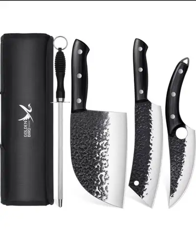 Butcher Knife Set - 4pcs Hand Forged Meat, View more