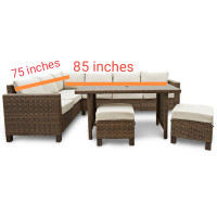 New wicker Patio L sectional
