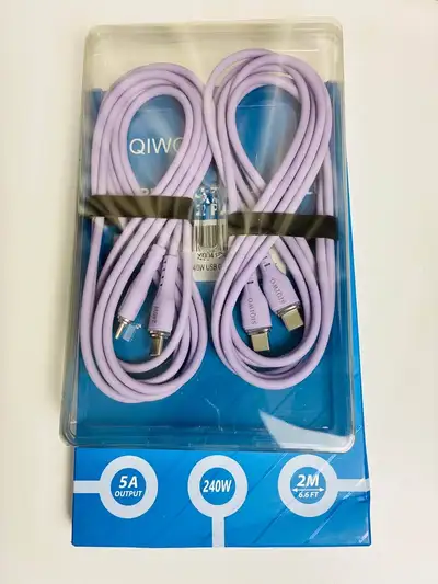 240W USB C to USB C Cable, [6.6ft/2 Pcs], View more