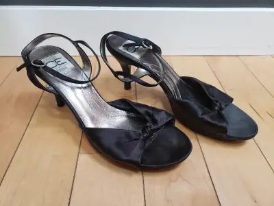 Cause & Effect Black Ankle Strap Heels - Size 10, View more