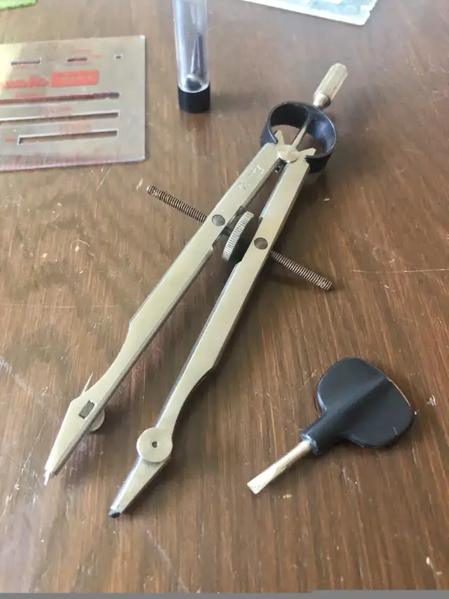 Vintage Drafting Architecture Tools Protractor Compass Ruler64519998535938124