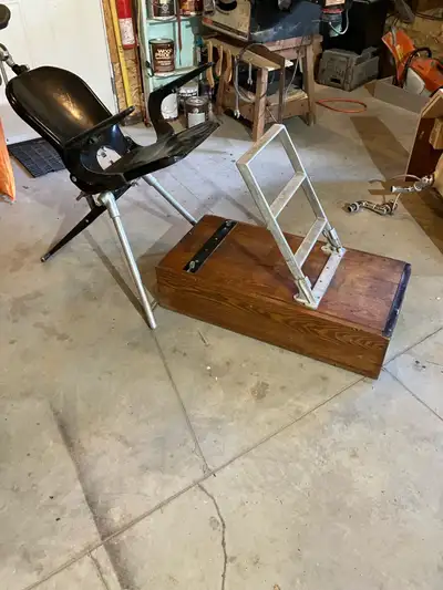 1940’s dentist chair. It’s portable and comes with the oak carrying case.