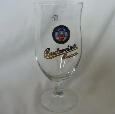 Vintage Czech Beer Glass - Budweiser Budvar, View more