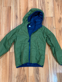 Reversible Light Insulated Jacket Youth size 10 Army Green/Blue