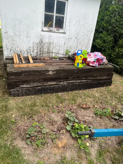 12 railroad ties, various conditions, a lot of great news still. Free to anyone who will come and gr...