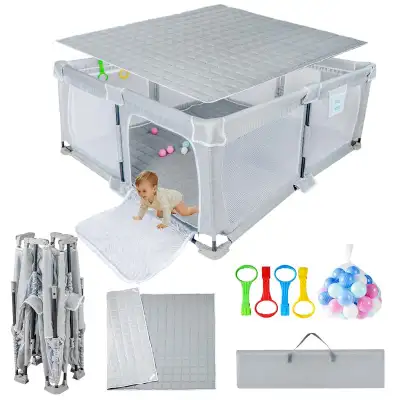 New Foldable Baby Playpen for Babies and Toddlers with Mat, View more
