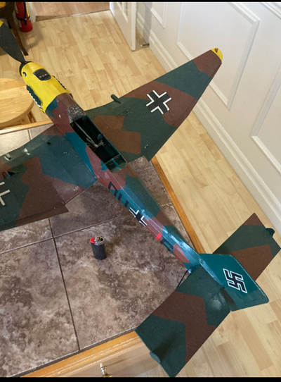 Guillow's Giant Scale Balsa flying model kit Needs refurbishing and completion. Wing span 34 1/2 inc...