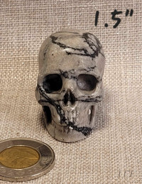 Crâne Skullis de Jaspe Naturel 1½" Natural Jasper Skull.