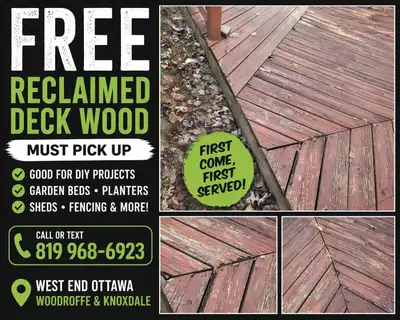 Free deck wood/lumber, View more