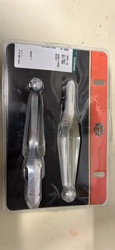 Harley-Davidson Hand Levers for 2008-13 Touring Models. OEM polished finish.