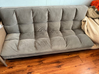 Grey Futon with black trim