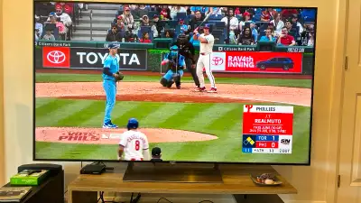This TV was purchased in 2017. It’s in very good condition and picture quality is excellent. 4 HDMI...