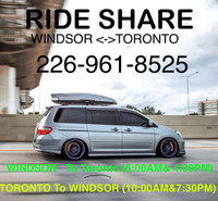 DAILY RIDESHARE FROM WINDSOR TO TORONTO 6am and 4 pm