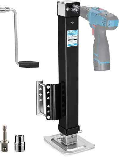 $70, Trailer Jack Heavy Duty 8000 lb Capacity Adjustable Height, View more