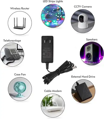 12V 2A Power Supply AC Adapter , AC 100-240V to DC 12 Volt, View more