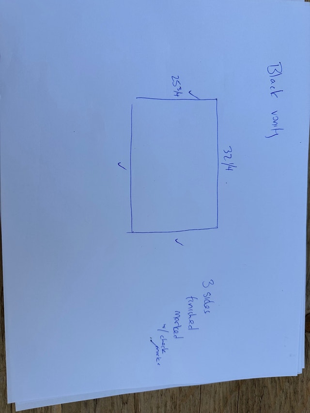 Black vanity countertop & Countertops Calgary Kijiji