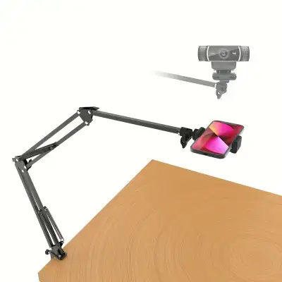 New! Desktop Gooseneck Overhead Phone Holder w Articulated Arm, View more