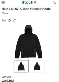 Nike x Nocta fleece hoodie large