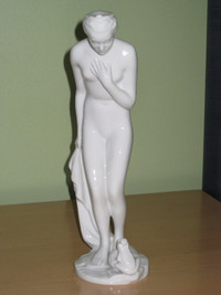 Herend Hungary Porcelain Figurine: Nude Princess and Frog Prince