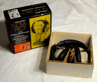 Vintage Nova Pro Hi-Fi Stereo Headphones Cat No 33-1014A