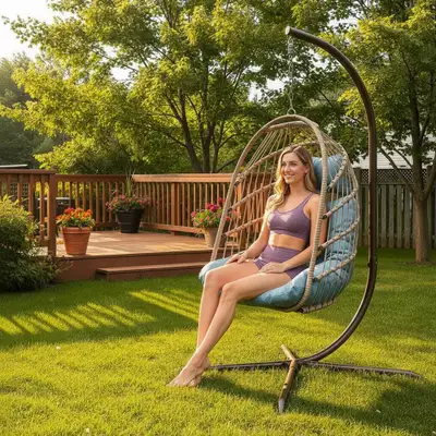 Brand New Hanging Egg Chair with Cushion From $169 to $199, View more