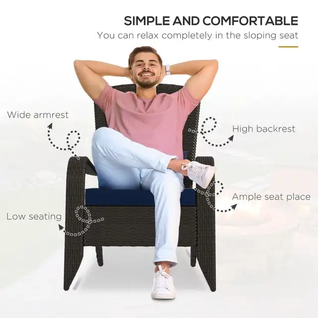 Patio Wicker Adirondack Chair, Outdoor Rattan Muskoka Chair with in Patio & Garden Furniture in Markham / York Region - Image 4