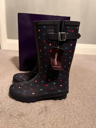 Brand New, Never Worn Kids Rain Boots - Size 3, View more