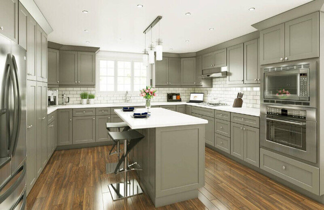 DVK Kitchen cabinet Shaker grey maple wood in Other in Burnaby/New Westminster - Image 3