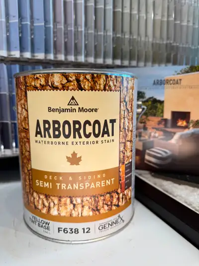 BENJAMIN MOORE Arborcoat Semi-Transparent Wood Stain. Enhance the beauty of your outdoor space, whil...