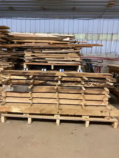 Rough cut- kiln dried -oak ash and other misc hardwoods. $1.50-$.4.00 board ft average. Text or call...