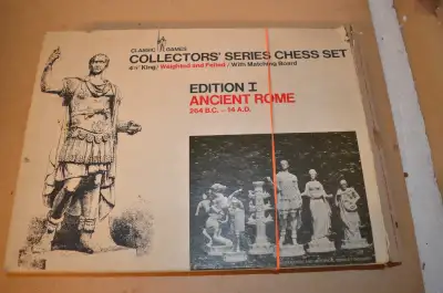Classic Games "1st Edition" Collectors Series Chess Set / Ancient Rome
