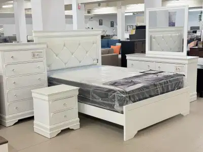 Ensemble de chambre à coucher Pompei 6 pièces 60" (blanc)!!!, View more