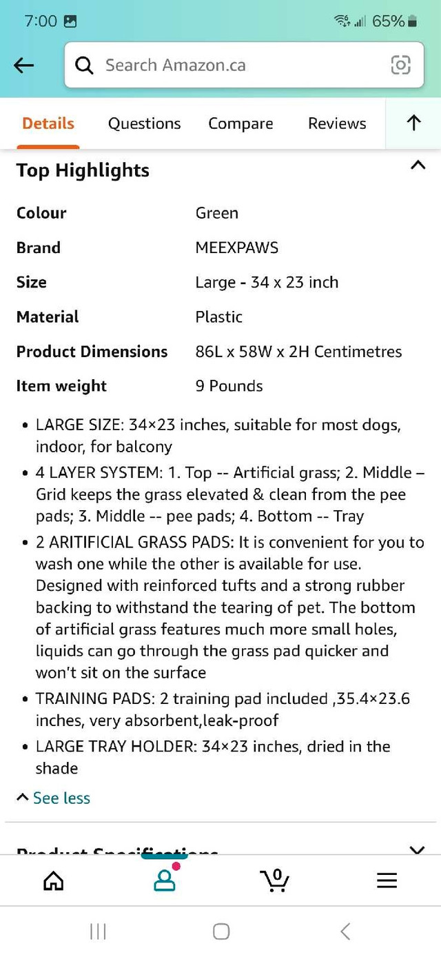 Pet Potty artificial grass turf system & Potty training spray in Other in Cole Harbour - Image 4