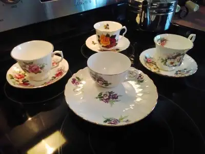 《 English Bone China Cups & Saucers 》《 $10 Each  》, View more