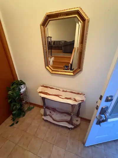 Free delivery used Vintage Marble Console Table with Mirror, View more