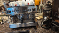 Iberital IB7 Commercial Espresso Machine with Bonus Grinder for
