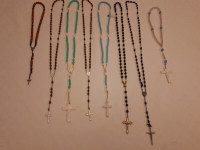 10 Piece Crucifix Cross Collection Rosary Necklace