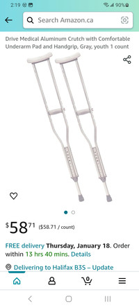 Drive 10401-1 walking crutches with underarm pads. New in box.