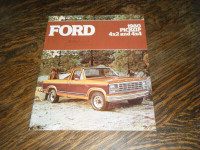 Ford 1980 Pickup Trucks 4 x 2 and 4 x 4 Sales Brochure