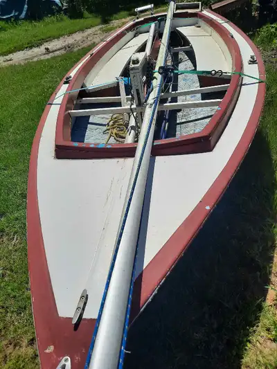 No trailer, includes sails and some exc.. Hull in descent shape. Needs a .new floor $275 obo