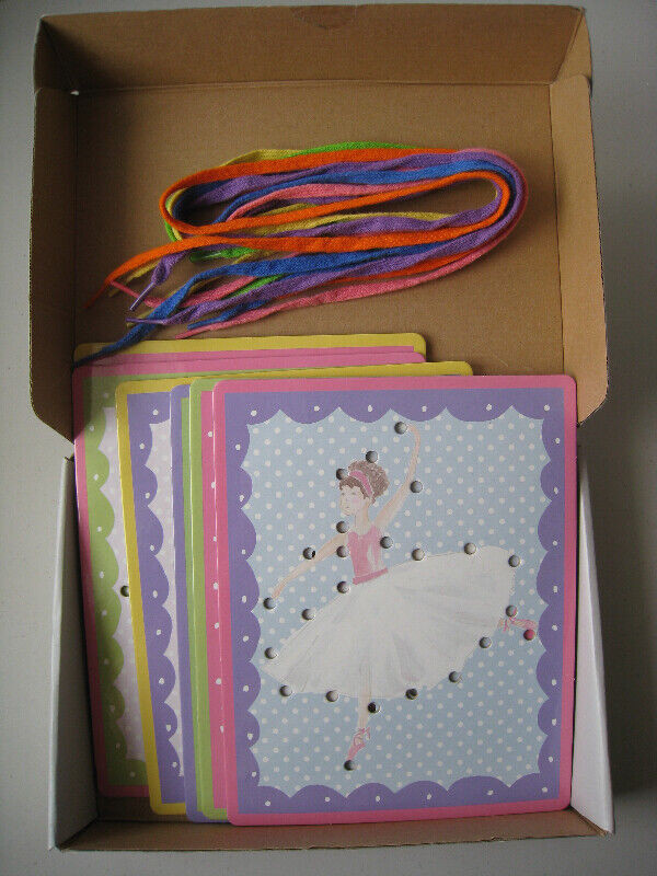Ballerina lacing cards from Pottery Barn kids in Toys & Games in Guelph - Image 3
