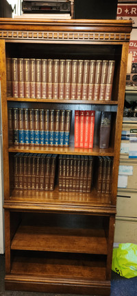 Free book shelf with full set of encyclopedias