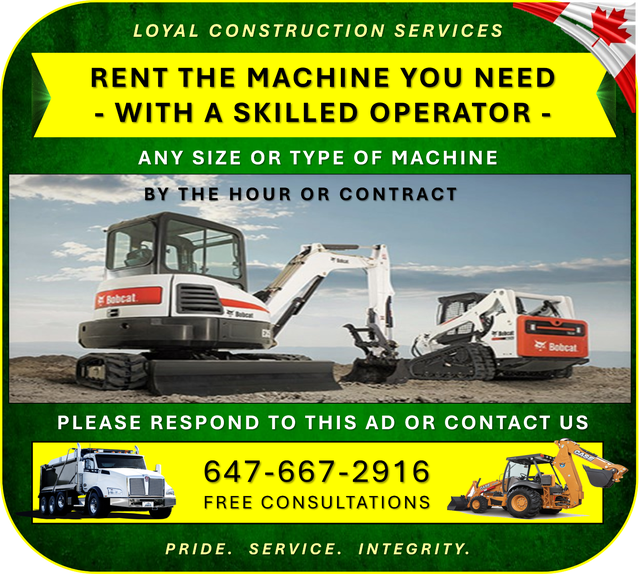 RENT THE MACHINE YOU NEED - WITH A SKILLED OPERATOR