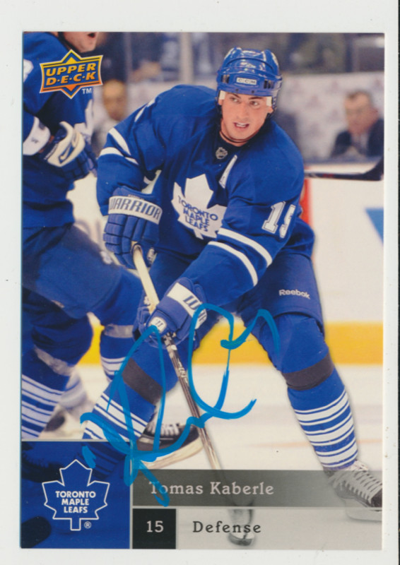 TOMAS KABERLE TORONTO MAPLE LEAFS EX-RARE SIGNED OVERSIZE CARD in Arts & Collectibles in Oakville / Halton Region