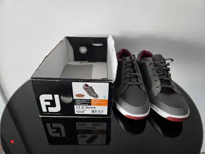 Footjoy Men's Gold Shoes - Grey and Burgandy Leather, View more