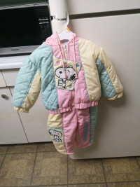 TODDLER SIZE 2 ONE OF A KIND 2 PIECE SNOOPY SNOWSUIT 