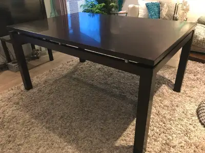 Brown wood 5' rectangular dining table, View more