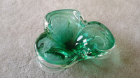 Vintage Mid Century Modern Chalet Art Glass Bowl - Green